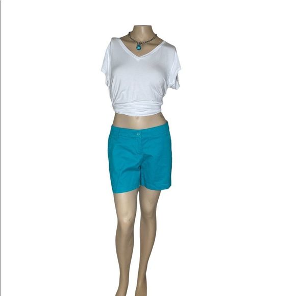 Crown & Ivy sz 2 teal shorts - Picture 15 of 16